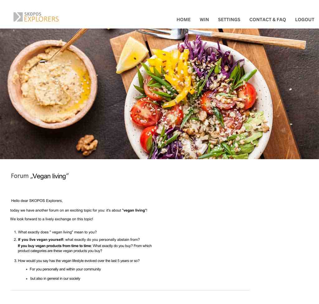 SKOPOS Explorers Forum Question